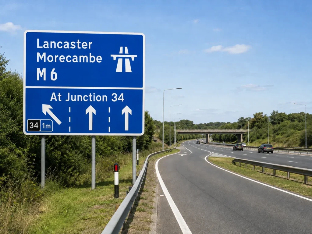 Motorway driving lessons on the M6 near Lancaster
