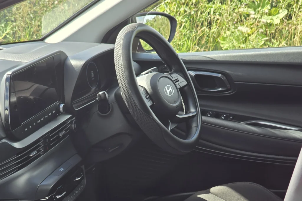 Hyundai i20 driving controls and interior used for learner driving lessons